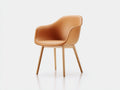 Chaise de salle ¨¤ manger - Similicuir - Bois - 66 x 62 x 80 cm - Marron clair - Style contemporain