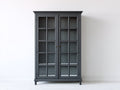 Vitrine - Bois-verre - 106 x 42 x 186 cm - Gris anthracite - Style classique