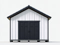 Abri de jardin - Bois - 250 x 200 x 235 cm - Blanc-Anthracite - Minimaliste