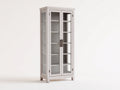 Vitrine - Bois - Verre - 78 x 38 x 170 cm - Blanc - Style scandinave