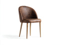 Chaise de salle ¨¤ manger - Similicuir - Bois - 58 x 60 x 83 cm - Marron - Style moderne