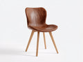 Chaise de salle ¨¤ manger - Similicuir - Bois - 59 x 60 x 85 cm - Marron - Style contemporain
