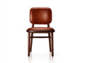Chaise de salle ¨¤ manger - Cuir synth¨¦tique - Bois - 52 x 56 x 80 cm - Marron - Style vintage