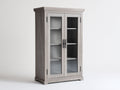 Vitrine - Bois - Verre - 90 x 42 x 175 cm - Gris clair - Style contemporain