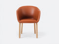 Chaise de salle ¨¤ manger - Similicuir - Bois - 69 x 63 x 80 cm - Cognac - Style contemporain
