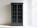 Vitrine - Bois-verre - 98 x 40 x 182 cm - Noir - Style classique