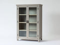 Vitrine - Bois - Verre - 102 x 45 x 176 cm - Gris clair - Style contemporain