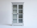 Vitrine - Bois - Verre - 86 x 40 x 182 cm - Blanc - Style classique