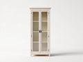 Vitrine - Bois - Verre - 80 x 42 x 176 cm - Blanc - Style contemporain