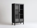 Vitrine - M¨¦tal-verre - 88 x 42 x 176 cm - Noir - Style moderne