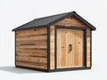 Abri de jardin - Bois - 270 x 220 x 235 cm - Bois naturel-Anthracite - Rustique contemporain
